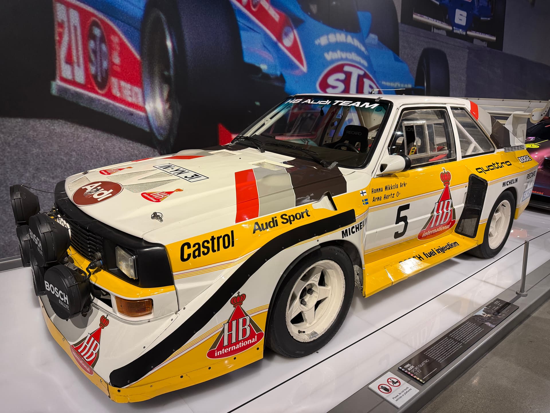 Classic racing car exhibit