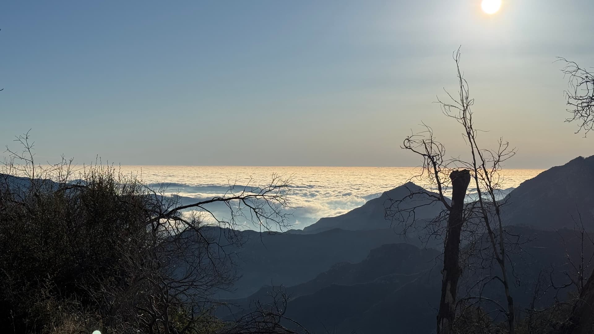 Sunset over the mountains